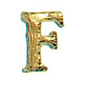 Wachsbuchstabe CLASSIC "F" 8mm, Gold, 1 Stück