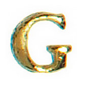 Wachsbuchstabe CLASSIC "G" 8mm, Gold, 1 Stück