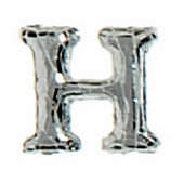 Wachsbuchstabe CLASSIC "H" 8mm, Silber, 1 Stück