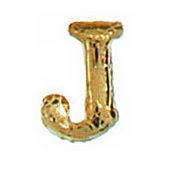 Wachsbuchstabe CLASSIC "J" 8mm, Gold, 1 Stück