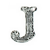 Wachsbuchstabe CLASSIC "J" 8mm, Silber, 1...