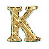 Wachsbuchstabe CLASSIC "K" 8mm, Gold, 1 Stück