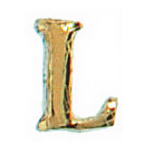 Wachsbuchstabe CLASSIC "L" 8mm, Gold, 1 Stück