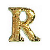 Wachsbuchstabe CLASSIC "R" 8mm, Gold, 1 Stück