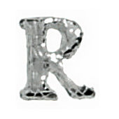 Wachsbuchstabe CLASSIC "R" 8mm, Silber, 1...