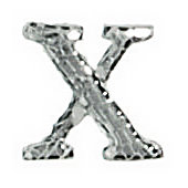 Wachsbuchstabe CLASSIC "X" 8mm, Silber, 1 Stück