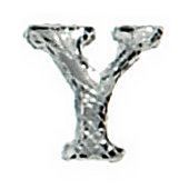 Wachsbuchstabe CLASSIC "Y" 8mm, Silber, 1 Stück