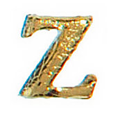 Wachsbuchstabe CLASSIC "Z" 8mm, Gold, 1 Stück