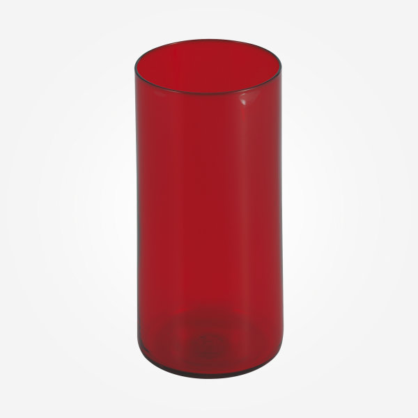 Ewiglicht-Glas Rubin-Rot mit geradem Rand (Höhe 160 mm)